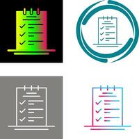 Buchung Checkliste Symbol Design vektor