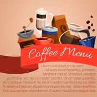 Kaffee-Menü-Poster vektor