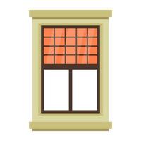 lägenhet fönster koncept vektor