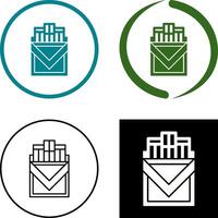 Zigarettenschachtel-Icon-Design vektor