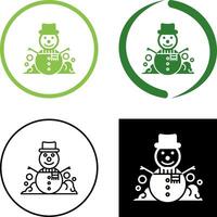 Schneemann-Icon-Design vektor