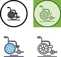 Rollstuhl-Icon-Design vektor