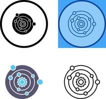 Sonnensystem-Icon-Design vektor
