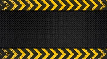 Warnhintergrund mit schwarzen und gelben Streifen. Vorsichtszeichen für im Bau befindliches Projekt. vektor