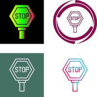 Stop-Schild-Icon-Design vektor