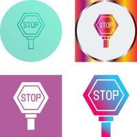 Stop-Schild-Icon-Design vektor