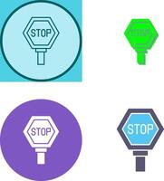 Stop-Schild-Icon-Design vektor