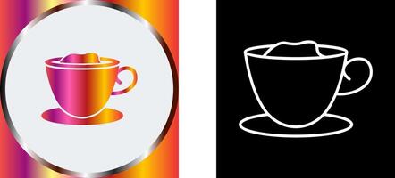 krämig kaffe ikon design vektor