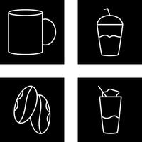 Kaffee Becher und Frappé Symbol vektor