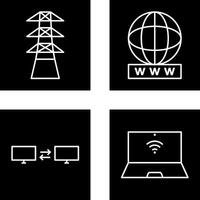 Turm und Welt breit Netz Symbol vektor