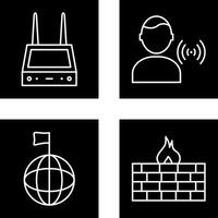 Router und Signal Symbol vektor