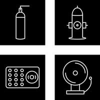 Hydrant und Sauerstoff Panzer Symbol vektor