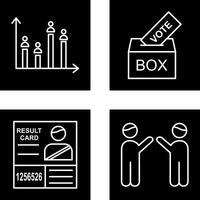 Giing Abstimmung und Kandidat und Graph Symbol vektor