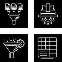 Daten Sammlung und Ingenieurwesen Symbol vektor