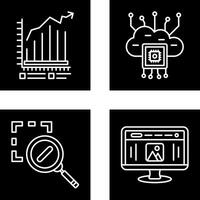 Bar Diagramm und Wolke Computing Symbol vektor