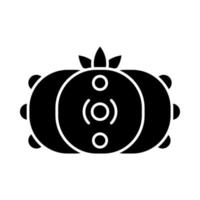 Peyote-Kaktus-Glyphe-Symbol. lophophora. Mescal-Taste. halluzinogener Kaktus. mexiko einheimische Flora. Silhouette-Symbol. negativen Raum. isolierte Vektorgrafik vektor