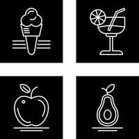 Eis Sahne und Cocktail Symbol vektor