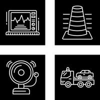 Poller und ekg Monitor Symbol vektor