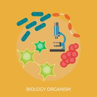 Biologie-Organismus-Begriffsillustration Design vektor