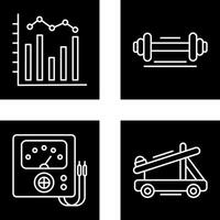 Histogramm und Gewicht Symbol vektor