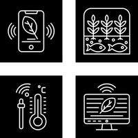 Clever Telefon und hydroponisch Symbol vektor