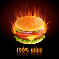 Beef Hamburger Bakgrund vektor