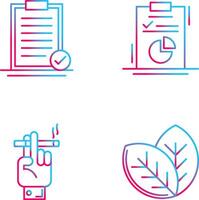 ausgewählt und Diagramm Symbol vektor