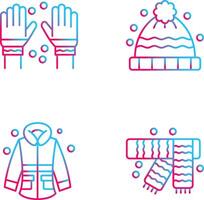 Winter Handschuhe und Winter Hut Symbol vektor