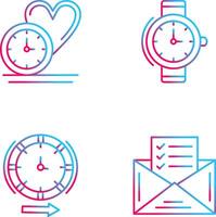 Liebe und Handgelenk Uhr Symbol vektor