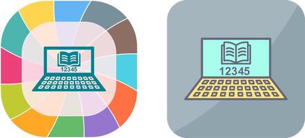 einzigartig online Studie Symbol Design vektor