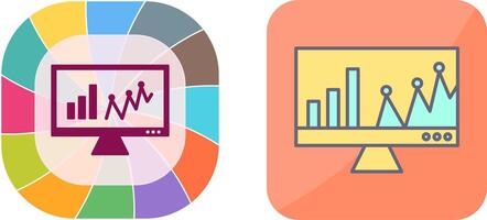 online Statistiken Symbol Design vektor