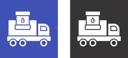 Treibstoff LKW Symbol Design vektor