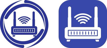 WLAN-Router-Icon-Design vektor