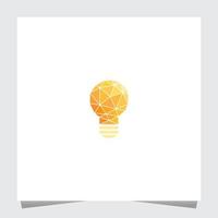 Gelbe Glühbirne Technologie Logo Vorlage Kunst Energie Strom Strom Idee Konzept vektor