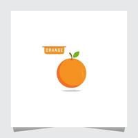 orange platt logotyp mall. ikon vektor