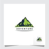 green mountain logotyp inspirationsmall vektor