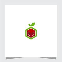 digital vattenmelon logotyp inspirationsmall vektor