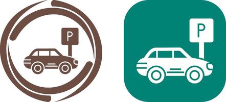 Parkplatz-Icon-Design vektor