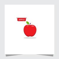 apple platt logotyp mall. ikon vektor