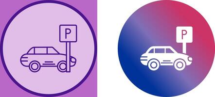 Parkplatz-Icon-Design vektor