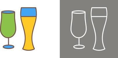 einzigartig Bier Brille Symbol Design vektor