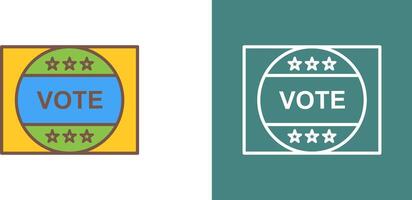 rösta klistermärke ikon design vektor