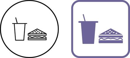 einzigartig Mittagessen Symbol Design vektor