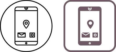 einzigartig Handy, Mobiltelefon Anwendungen Symbol Design vektor