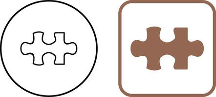 einzigartig Puzzle Stück Symbol Design vektor