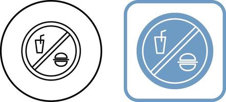 Nein Essen oder Getränke Symbol Design vektor