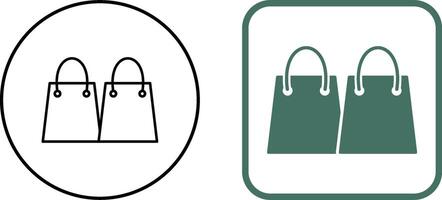 einzigartig Einkaufen Taschen Symbol Design vektor