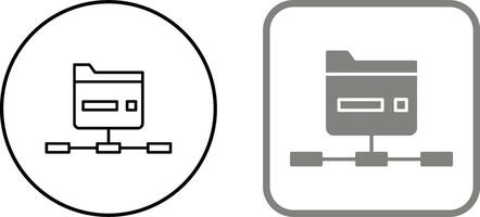 Netzwerk Mappe Symbol Design vektor