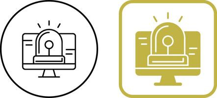 hacken Alarm Symbol Design vektor