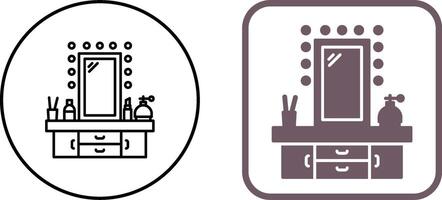 Schminktisch-Icon-Design vektor